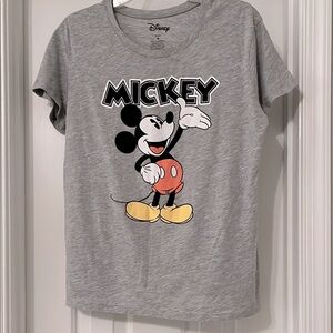 EUC Disney Mickey Mouse Gray T-Shirt women's size M